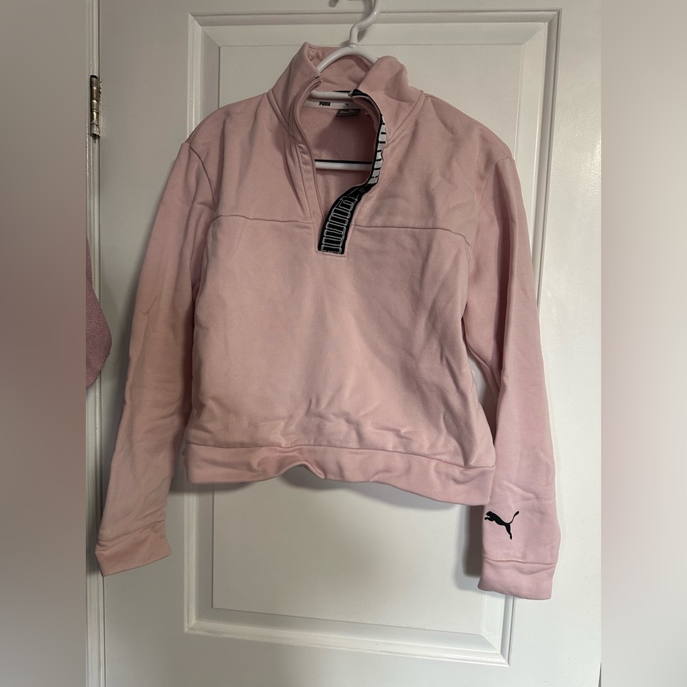 Puma Pink Sweatshirt with Black Accents